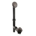 Westbrass Black 1-1/2" Tubular Twist & Close Bath Waste in Oil Rubbed Bronze 594144-12